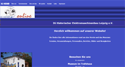 Desktop Screenshot of historischer-elektromaschinenbau.de